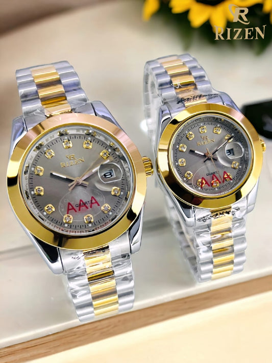 Rizen Couple Watch Official 1year  warranty