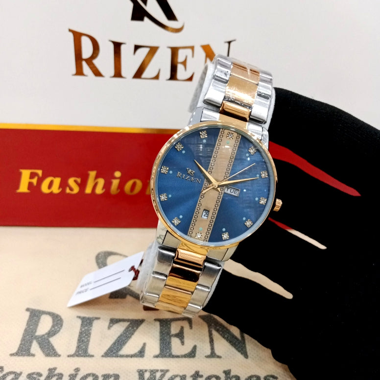 Rizen ststainless steel Watch Rizen Box Plus Warranty Card 1 Year Official warranty