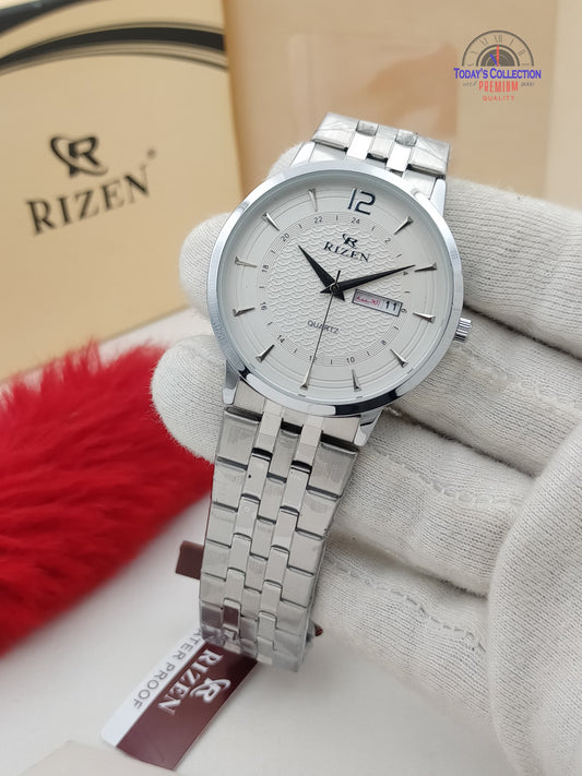 Silver rizen Brand watch stainless steel