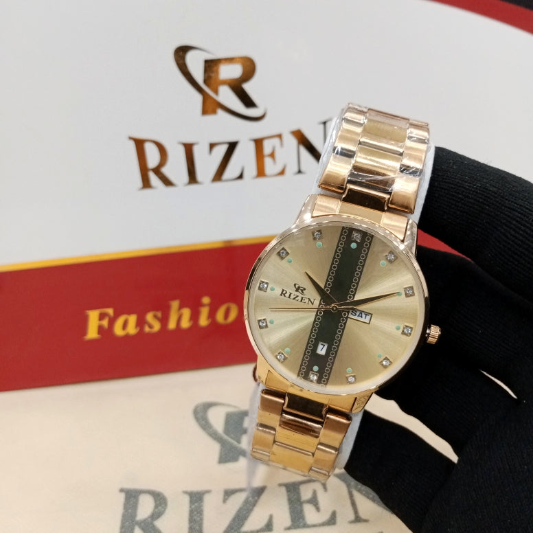 Rizen ststainless steel Watch Rizen Box Plus Warranty Card 1 Year Official warranty